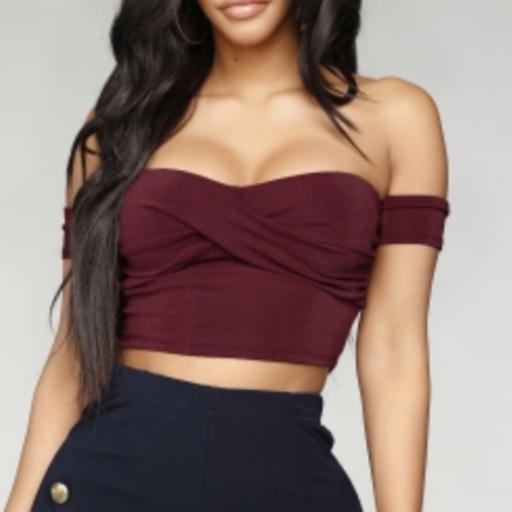 Maroon crop top